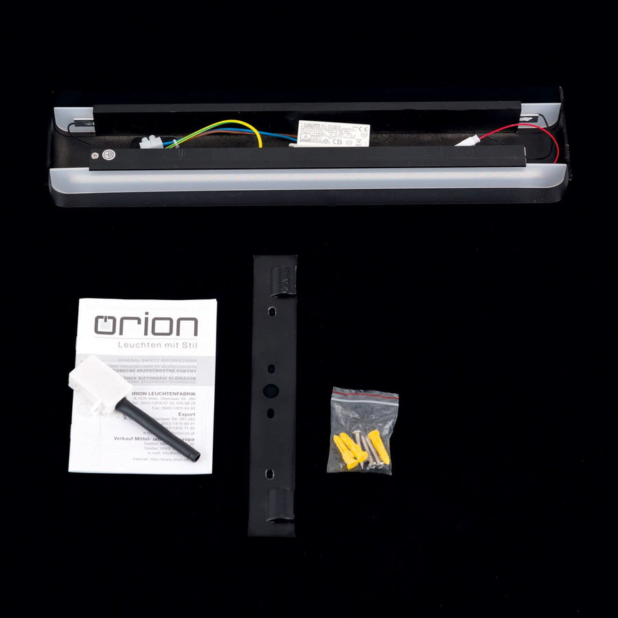 Applique murale LED Accent en aluminium, noir, hauteur 9 cm