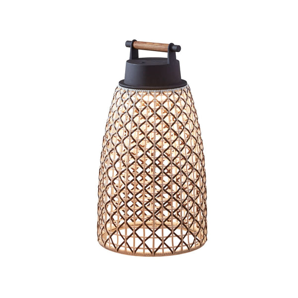 Lampe à poser d'extérieur LED rechargeable Nans M/49/R, marron, IP54