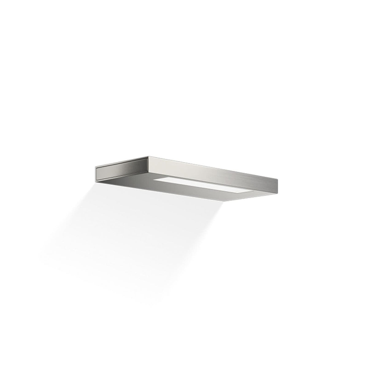 Applique murale LED Slim 24 N en aluminium, nickel et blanc mat, hauteur 2 cm, IP44