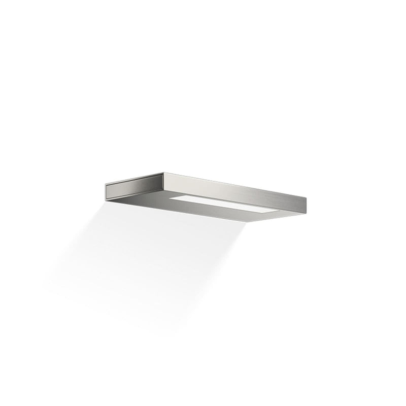 Applique murale LED Slim 24 N en aluminium, nickel et blanc mat, hauteur 2 cm, IP44
