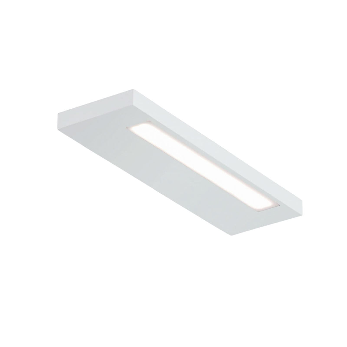 Applique murale LED Slim 34 N en aluminium, blanc mat, hauteur 2 cm, IP44