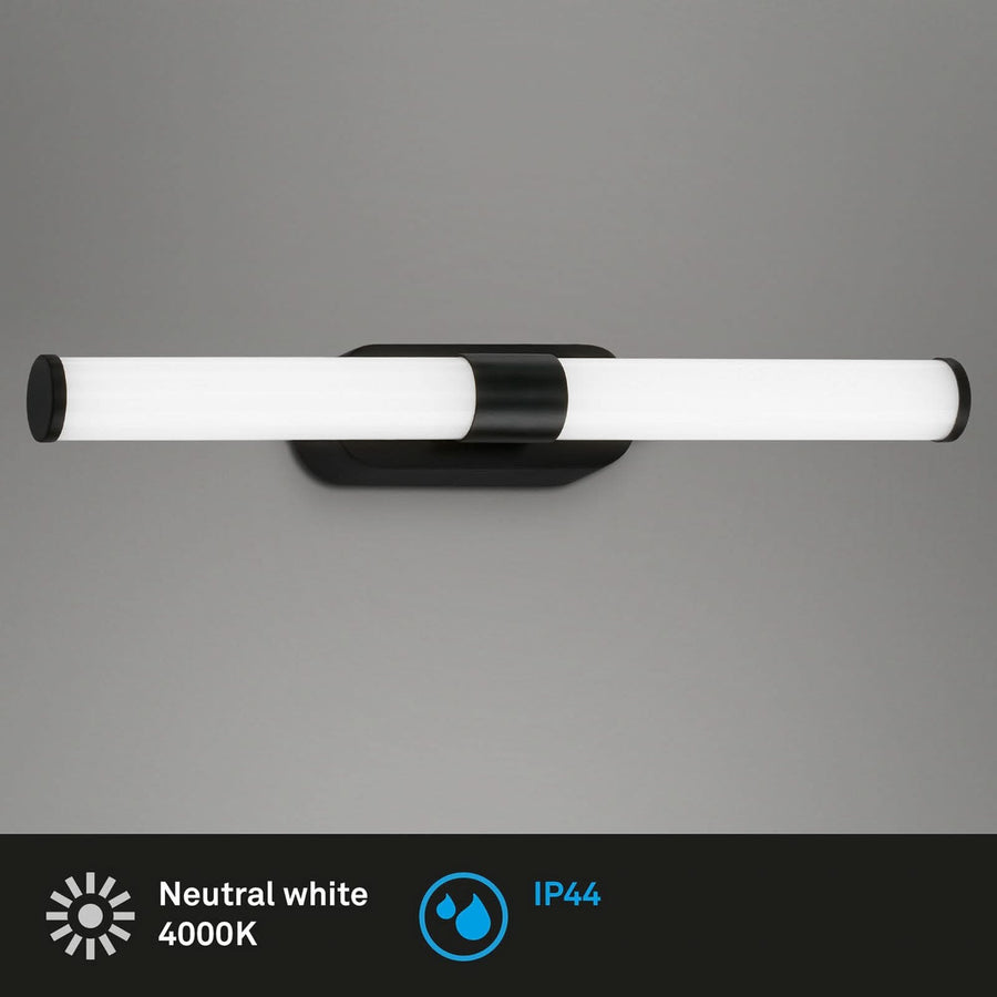 Applique murale Runt IP44, noir et blanc, hauteur 4,5 cm, IP44