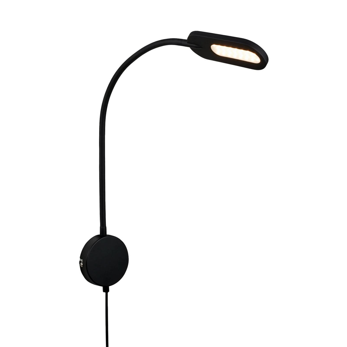 Applique murale LED 2177015 en métal, noir, hauteur 44,5 cm