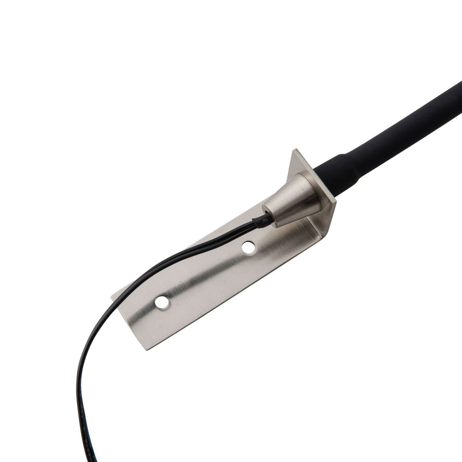 Applique murale LED Flexola en métal, nickel et noir, hauteur 58 cm, 3000 K, 4 W, largeur 3,5 cm