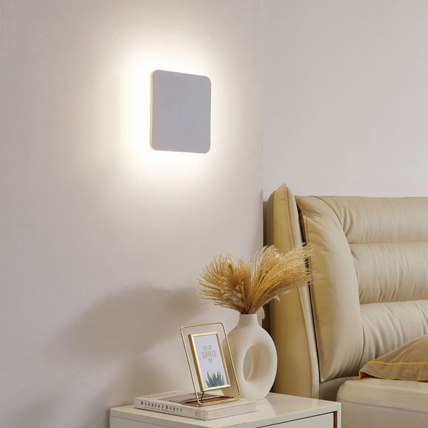 Applique murale LED Elrik en métal, blanc, hauteur 22 cm