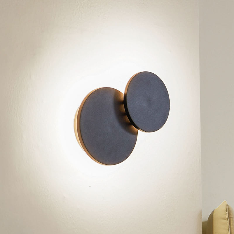 Applique murale LED Elrik en métal, noir, hauteur 20 cm