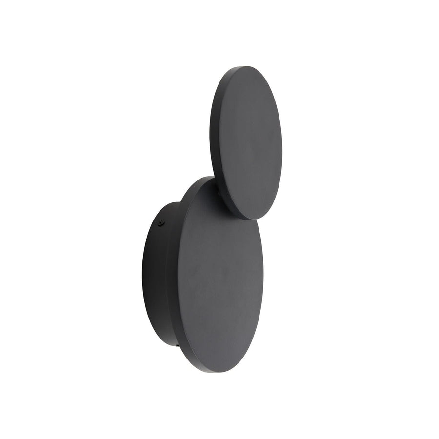 Applique murale LED Elrik en métal, noir, hauteur 20 cm