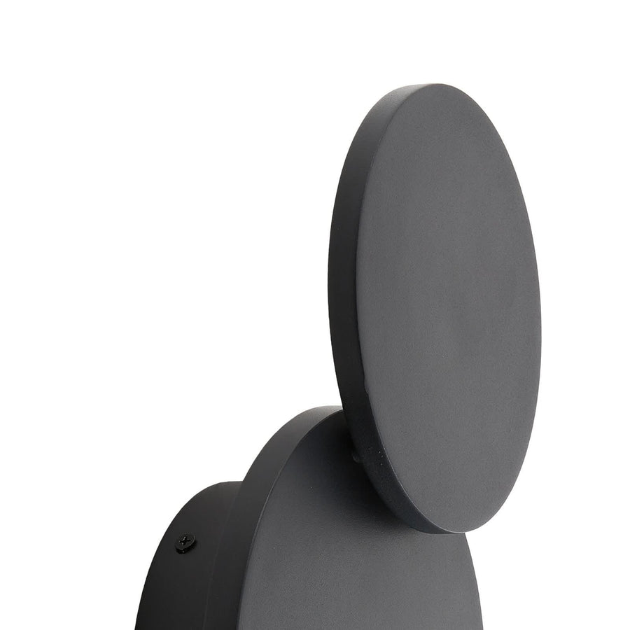 Applique murale LED Elrik en métal, noir, hauteur 20 cm