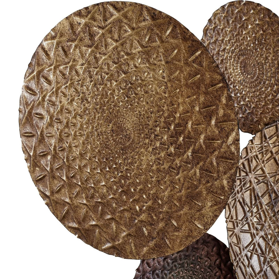 Applique murale Soraya en métal, doré et cuivré, 2 lumières, hauteur 51 cm