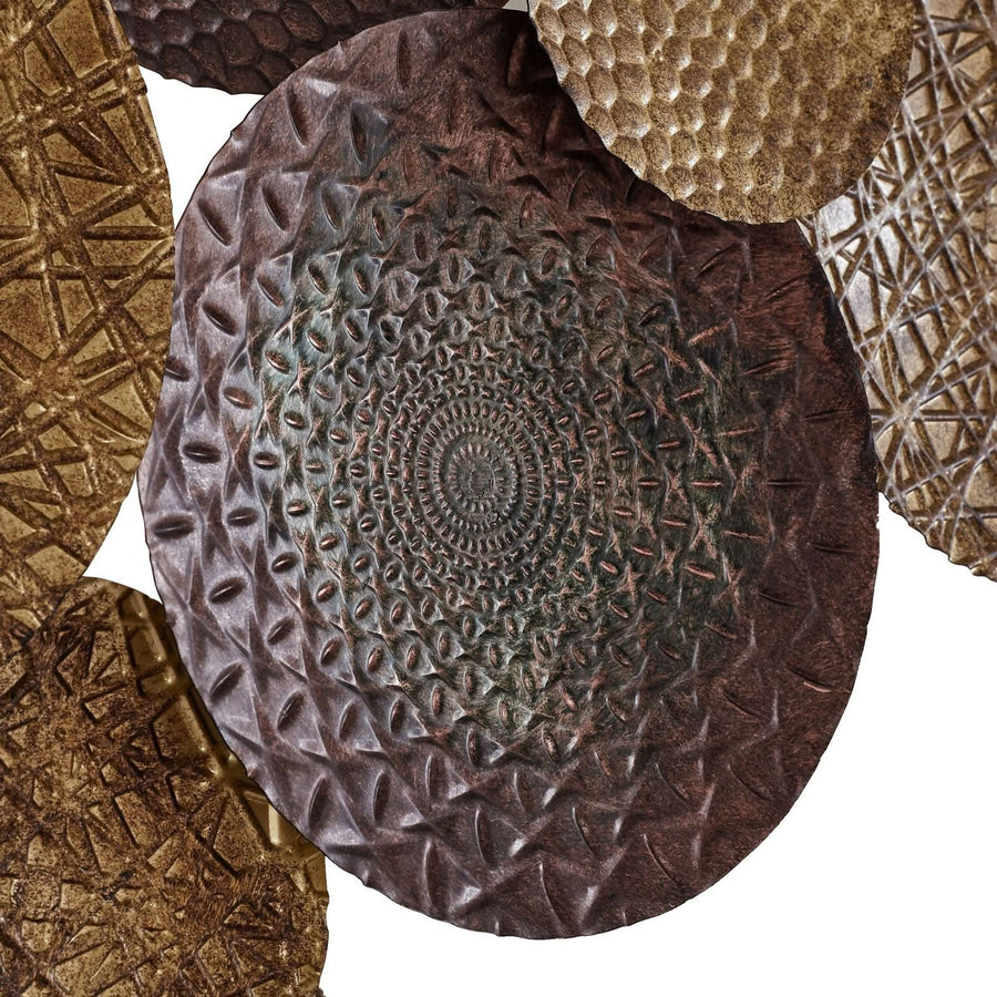 Applique murale Soraya en métal, doré et cuivré, 2 lumières, hauteur 51 cm