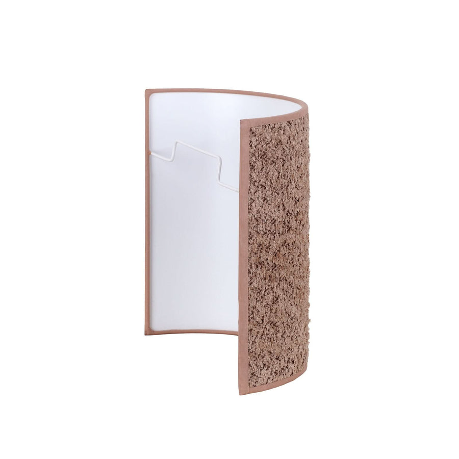Applique murale Boucle en tissu, marron clair, hauteur 24 cm
