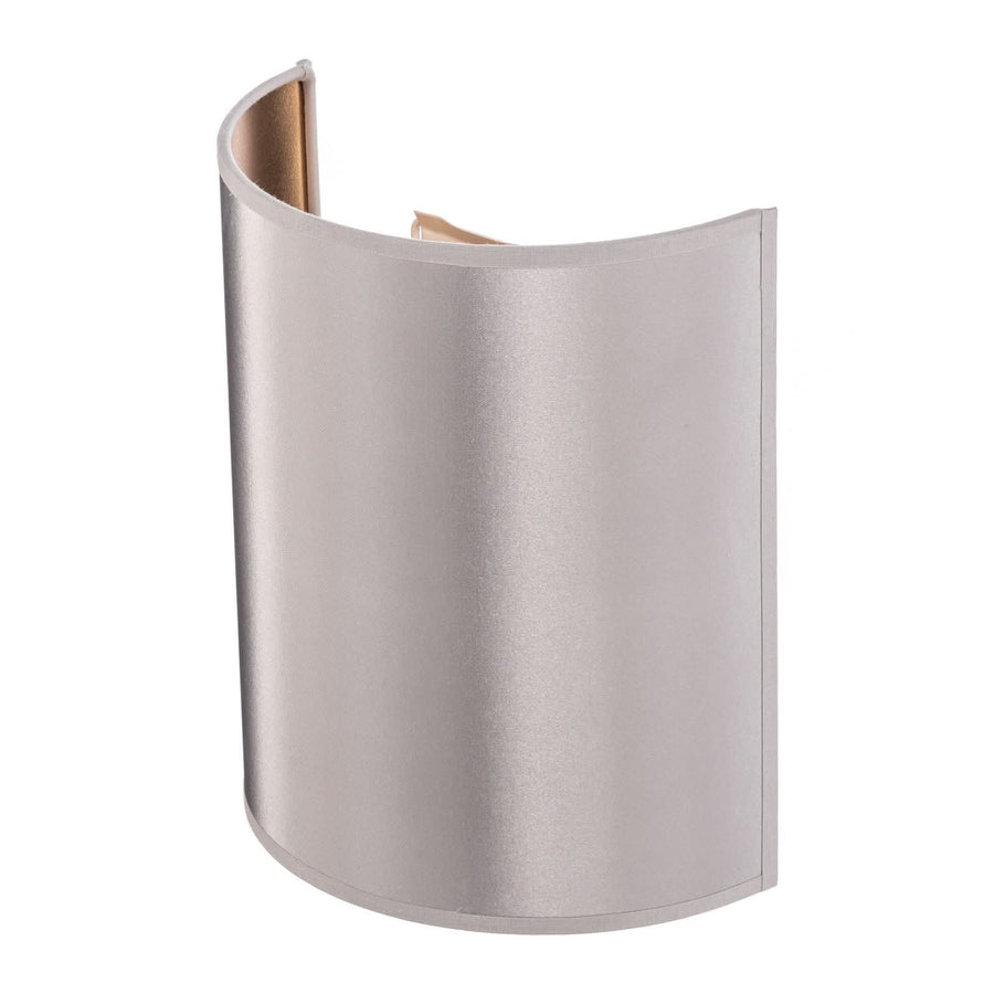 Applique murale Satin en tissu, argenté et doré, hauteur 24 cm
