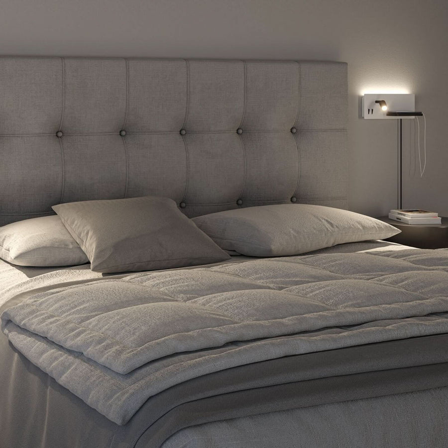 Applique murale LED Serra en métal, blanc mat et noir mat, hauteur 12 cm