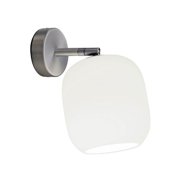 Applique murale Murea en verre, blanc mat