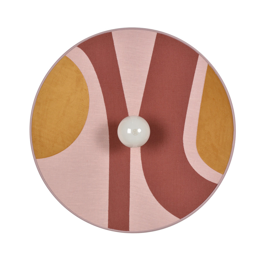 Applique murale Sonia Laudet en tissu, rose, Ø 60 cm