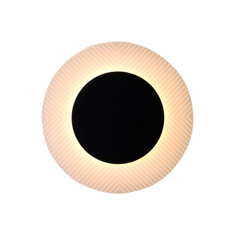 Applique murale LED Fantasia en acier, noir, Ø 33 cm