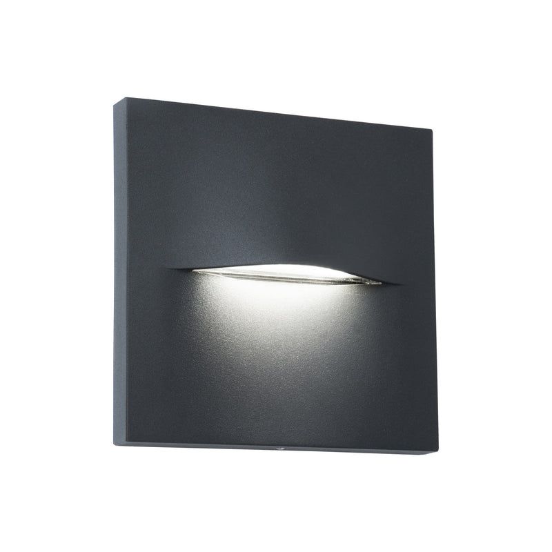 Applique d'extérieur LED Vita en aluminium, gris foncé, hauteur 14 cm, IP65