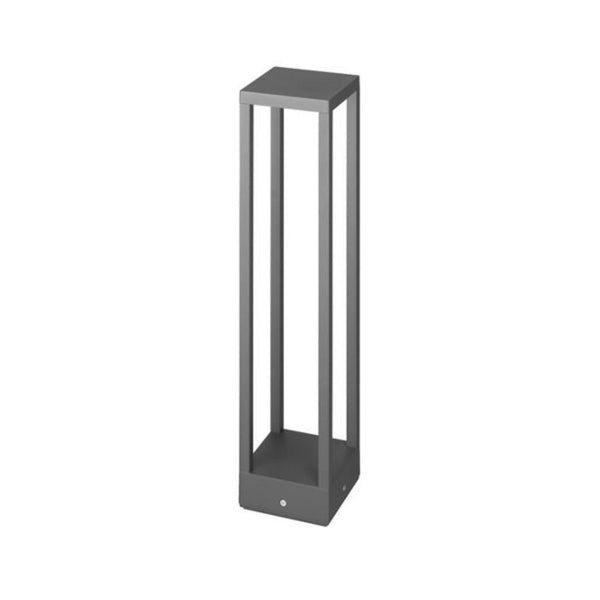 Borne lumineuse d'extérieur LED Abee en verre, graphite structuré, hauteur 65 cm, IP54