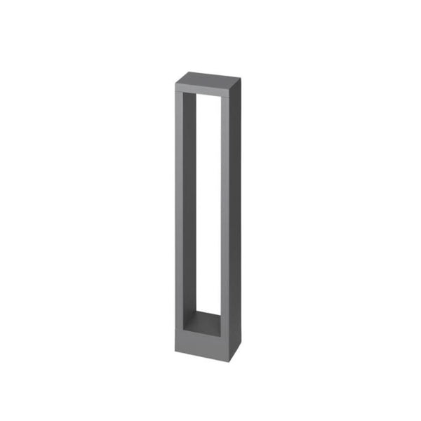 Borne lumineuse d'extérieur LED Addia en verre, graphite structuré, hauteur 60 cm, IP54