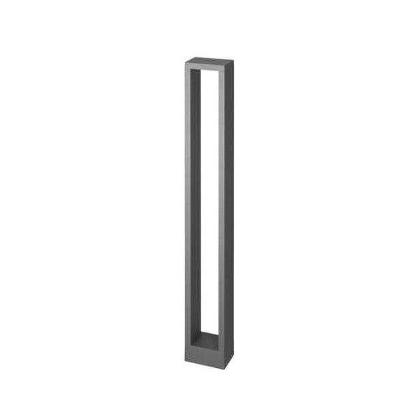 Borne lumineuse d'extérieur LED Addia en verre, graphite structuré, hauteur 90 cm, IP54