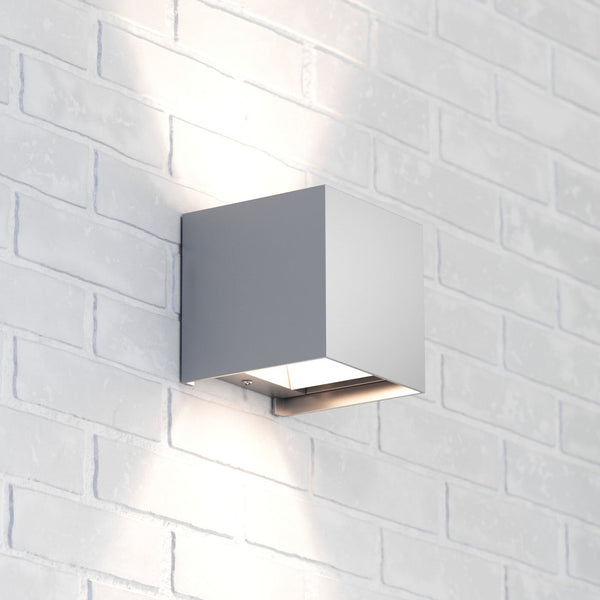 Applique murale Zuza 2 en aluminium, hauteur 10 cm