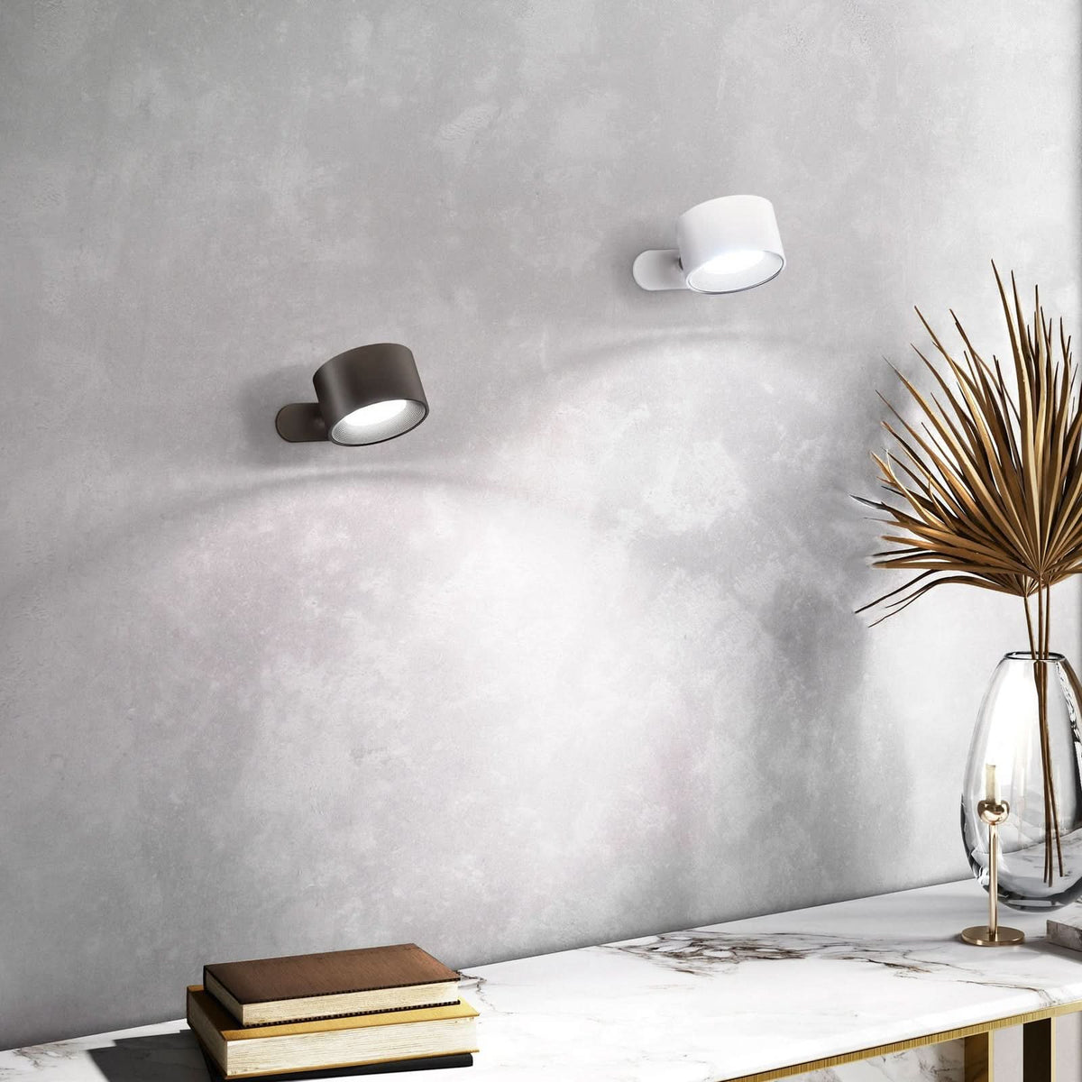Applique murale LED rechargeable Magnetics, noir, hauteur 4,5 cm