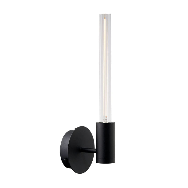 Applique murale Liberty Single en métal, noir, hauteur 13 cm