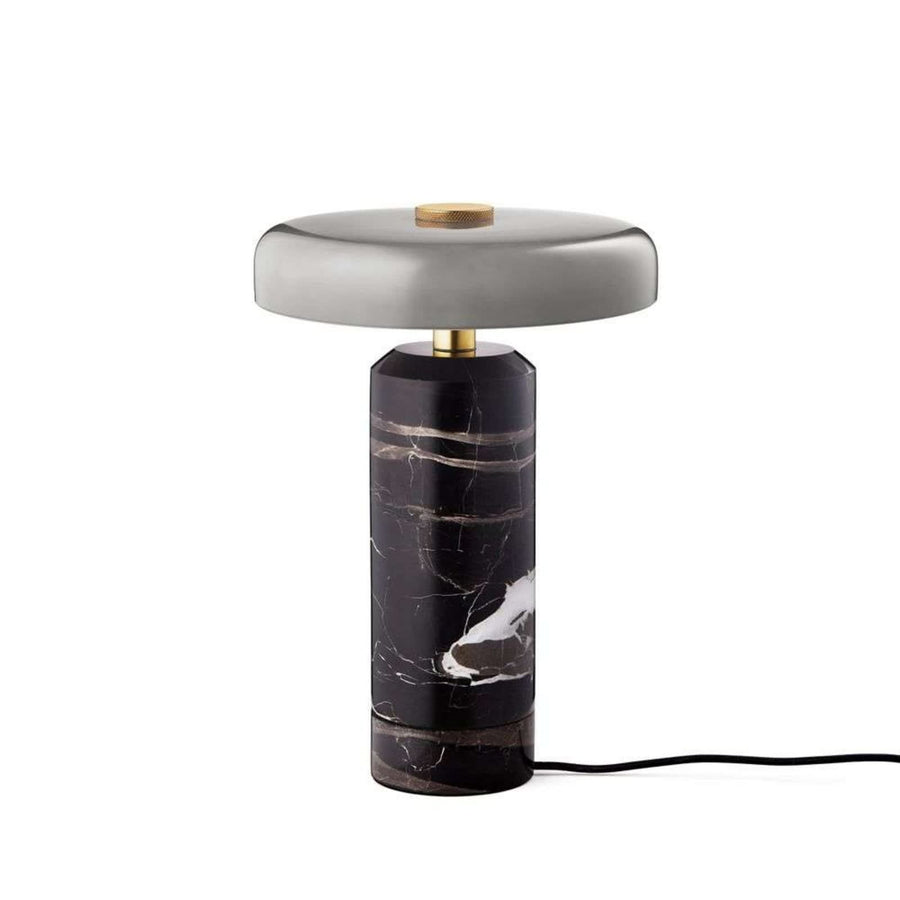Lampe à poser d'extérieur LED rechargeable Trip en verre, gris foncé et gris brillant, Ø 17 cm, IP44