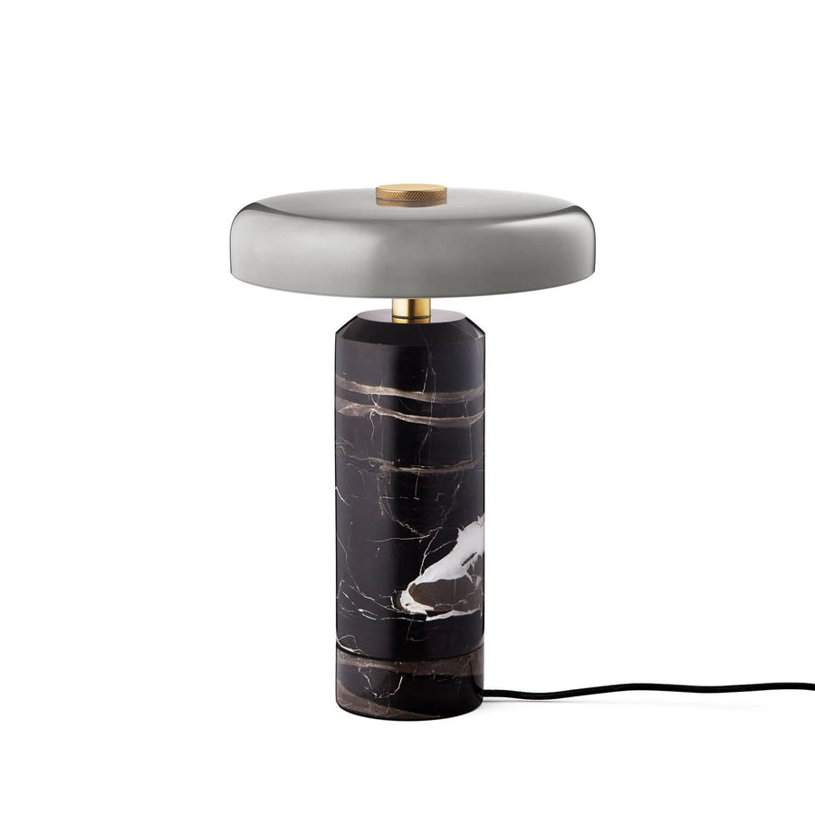 Lampe à poser d'extérieur LED rechargeable Trip en verre, gris foncé et gris brillant, Ø 17 cm, IP44