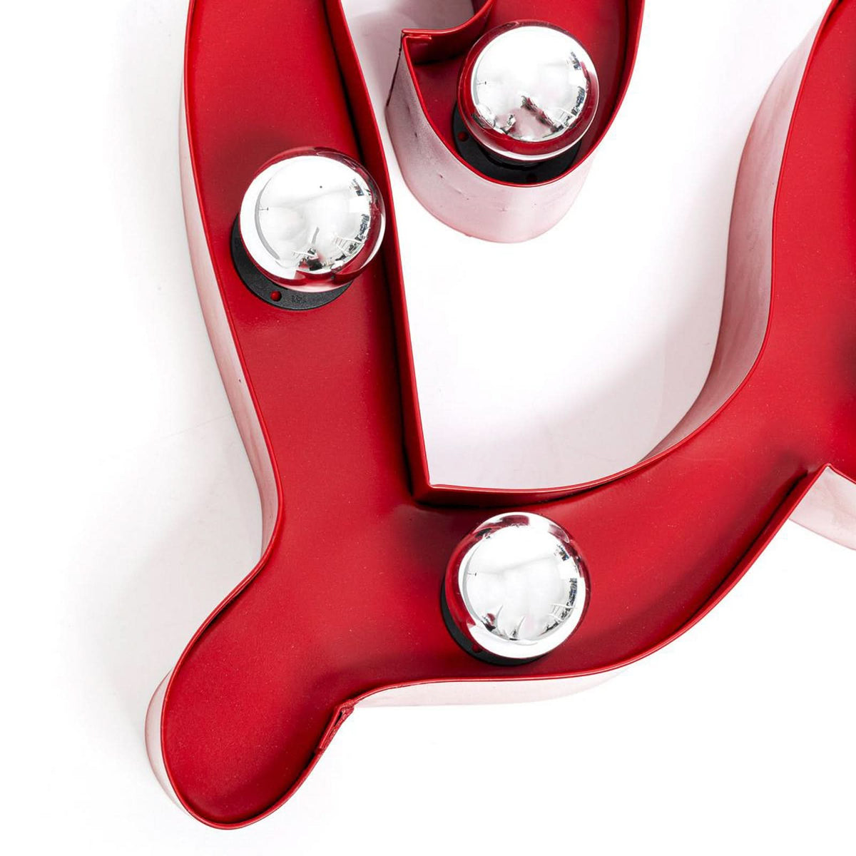 Applique murale La Dolce Vita en acier, rouge, 28 lumières, hauteur 32 cm