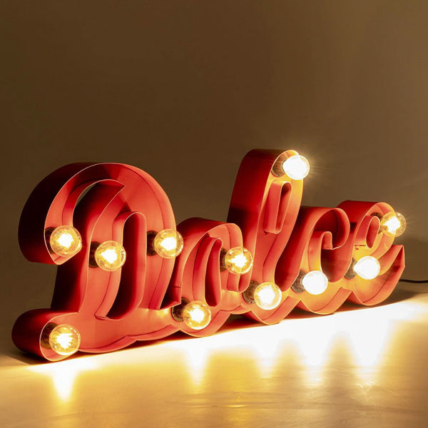 Applique murale La Dolce Vita en acier, rouge, 28 lumières, hauteur 32 cm