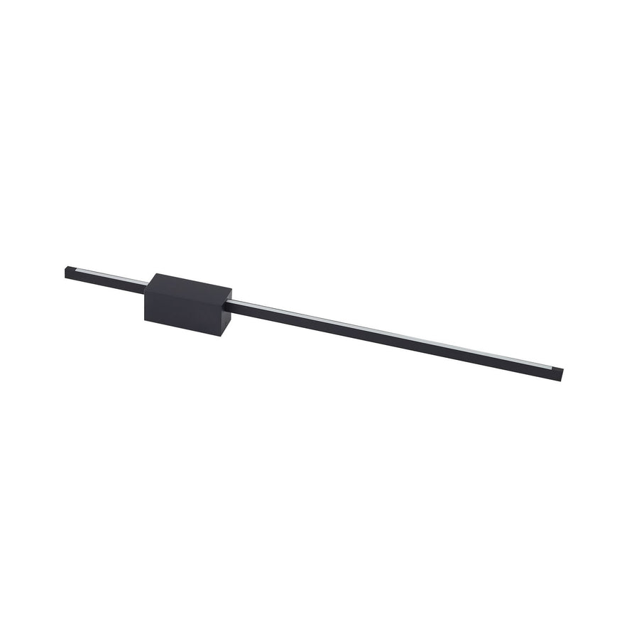 Applique murale LED en aluminium, noir, hauteur 6 cm