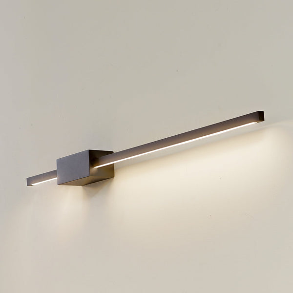 Applique murale LED en aluminium, noir, hauteur 6 cm