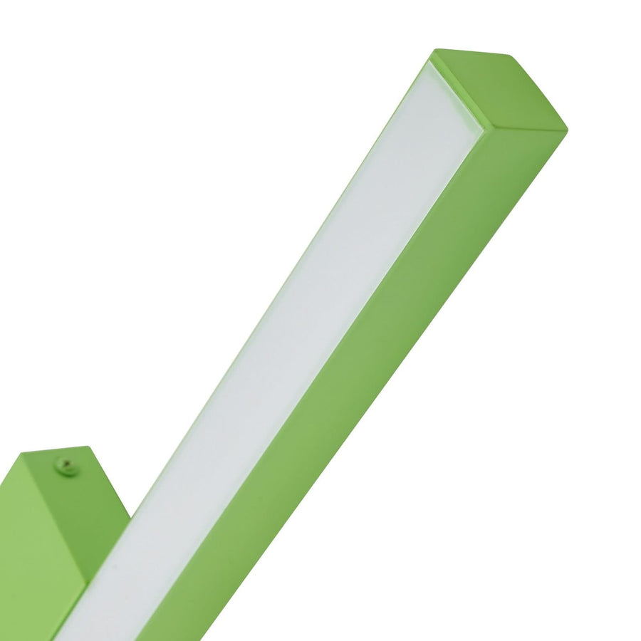 Applique murale LED Check en métal, vert, hauteur 20,5 cm