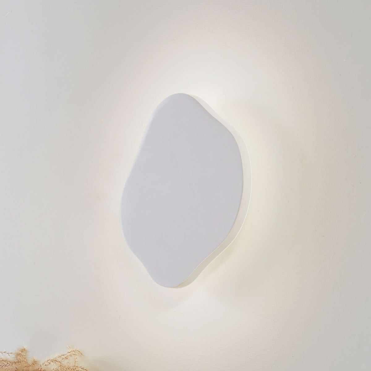 Applique murale LED Nielson en plâtre, blanc, hauteur 30 cm
