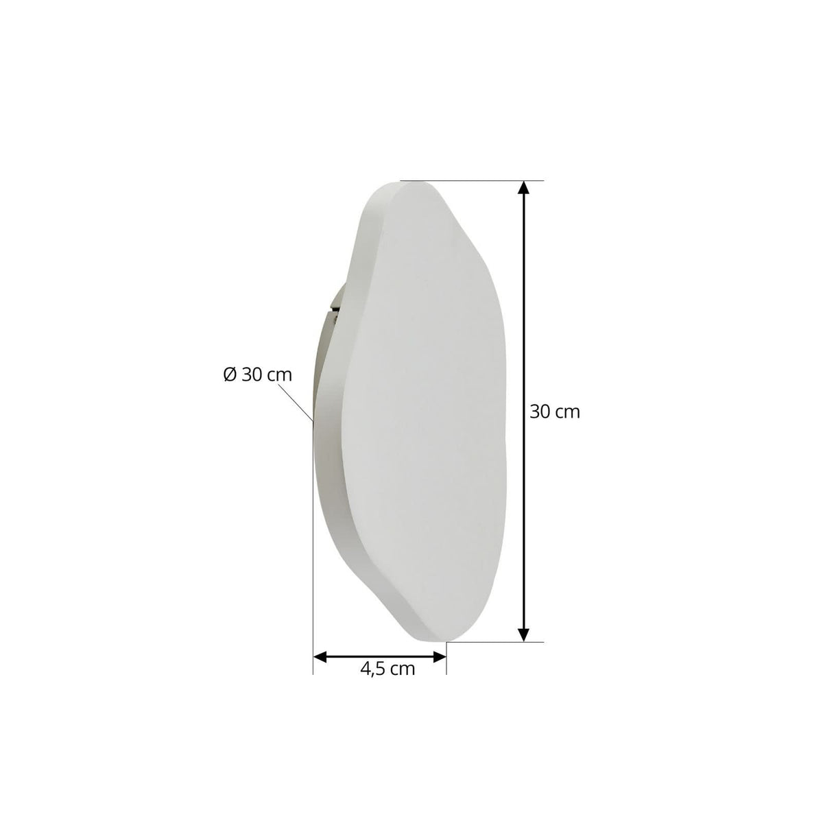 Applique murale LED Nielson en plâtre, blanc, hauteur 30 cm