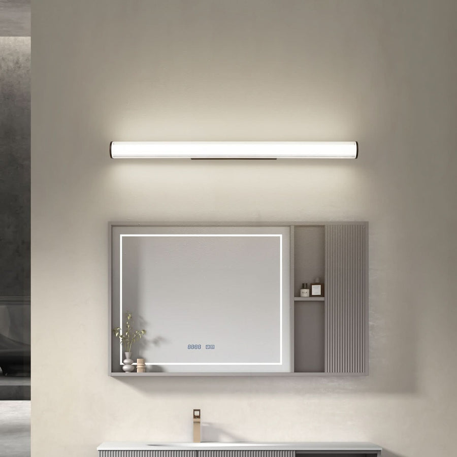 Applique murale LED en acier, noir et blanc, hauteur 6,4 cm, IP44