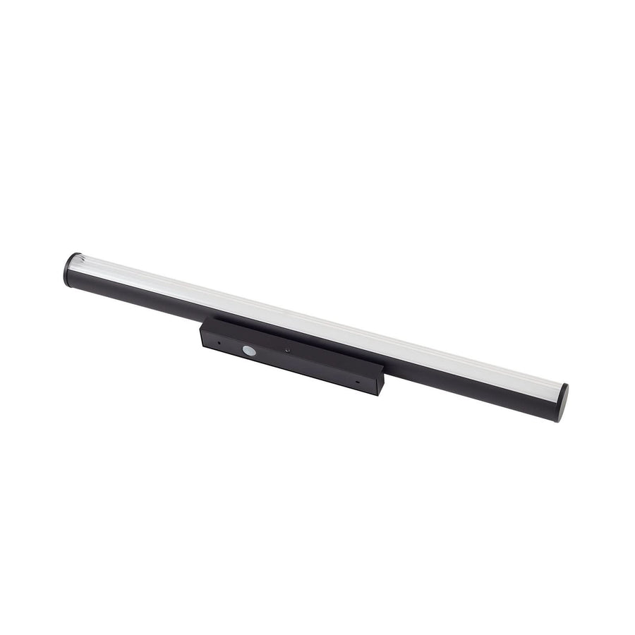Applique murale LED en acier, noir et blanc, hauteur 6,4 cm, IP44
