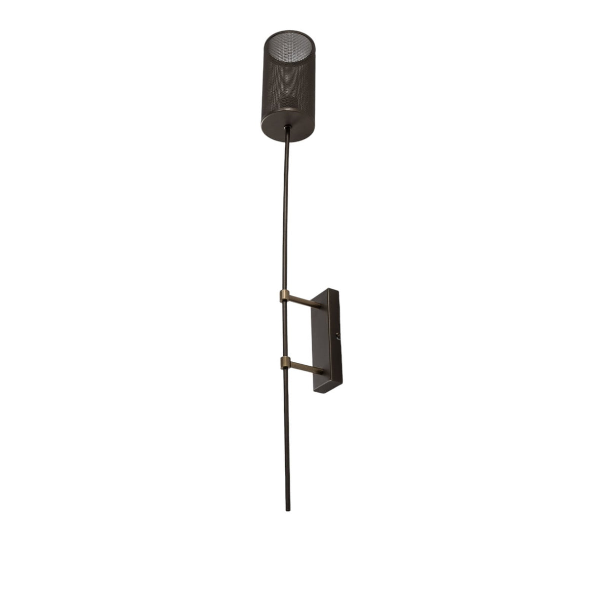 Applique murale Wall en acier, titane, hauteur 100 cm