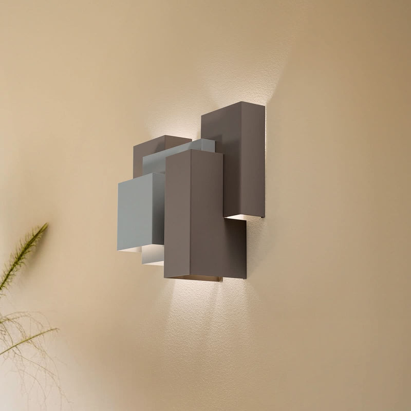 Applique murale Wall en acier, beige, 5 lumières, hauteur 32 cm
