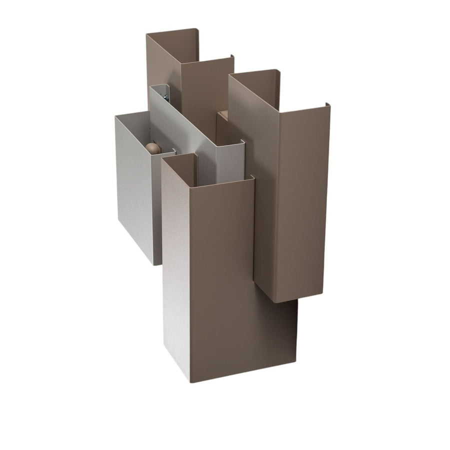 Applique murale Wall en acier, beige, 5 lumières, hauteur 32 cm
