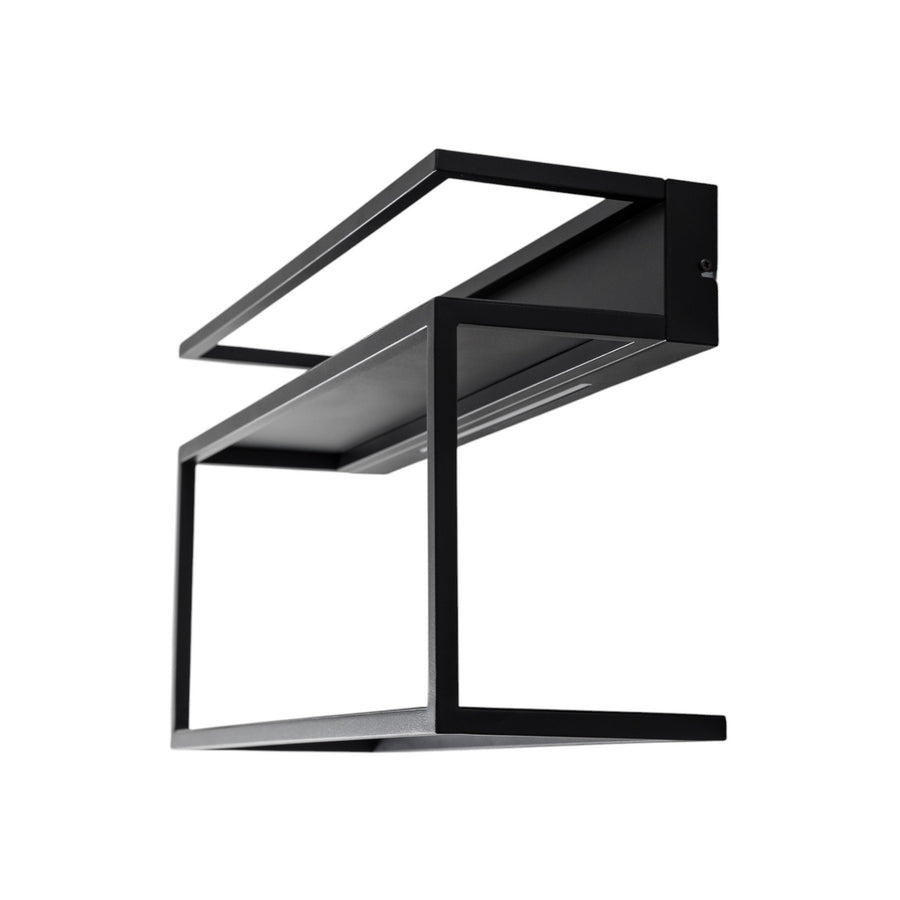 Applique murale LED Shelf en acier, noir, hauteur 33,5 cm