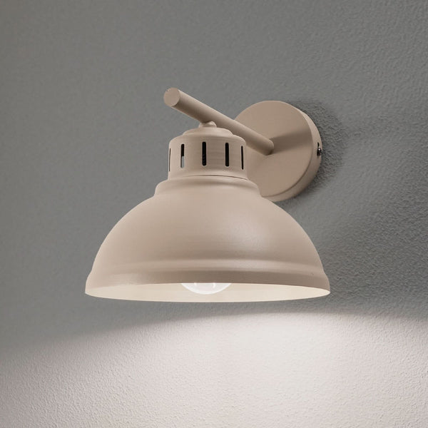 Applique murale Sven en acier, beige, hauteur 20 cm