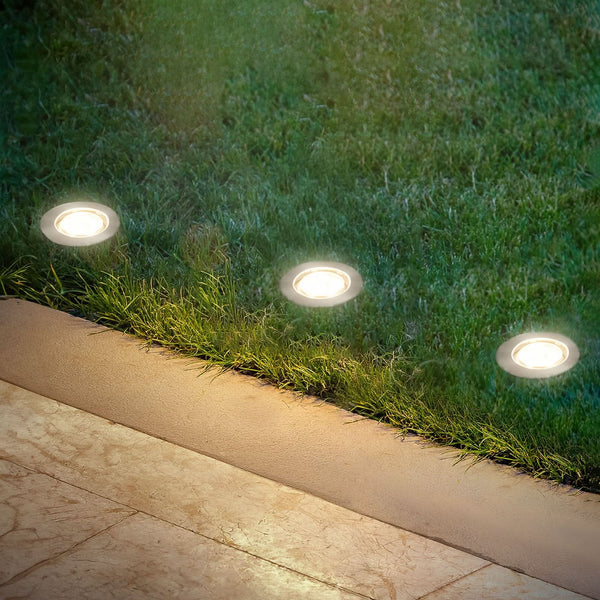 Spot encastré de sol d'extérieur LED 3917032 IP67 12, acier inoxydable, Ø 4,5 cm