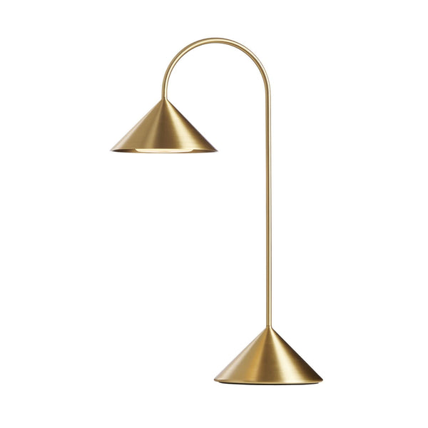 Lampe à poser d'extérieur rechargeable Grasp en métal, laiton, hauteur 47 cm, IP44