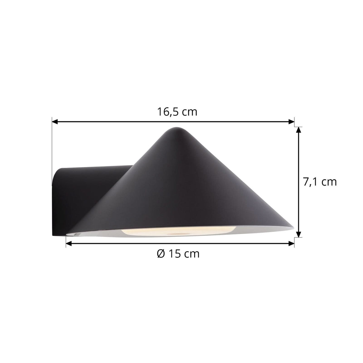 Applique murale rechargeable Grasp, noir mat, hauteur 7,1 cm