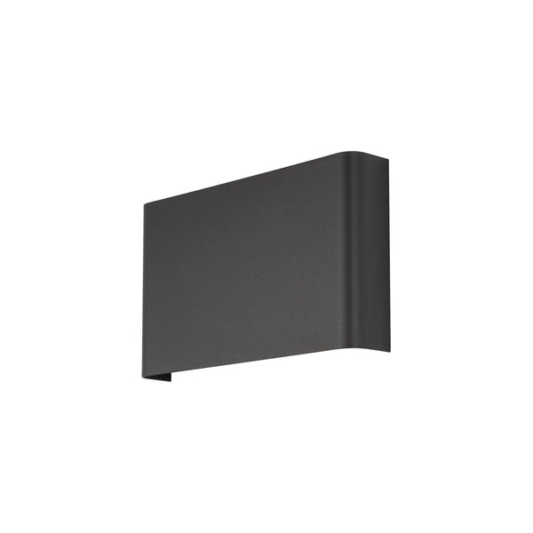 Applique murale Haga en acier, gris foncé, hauteur 15 cm