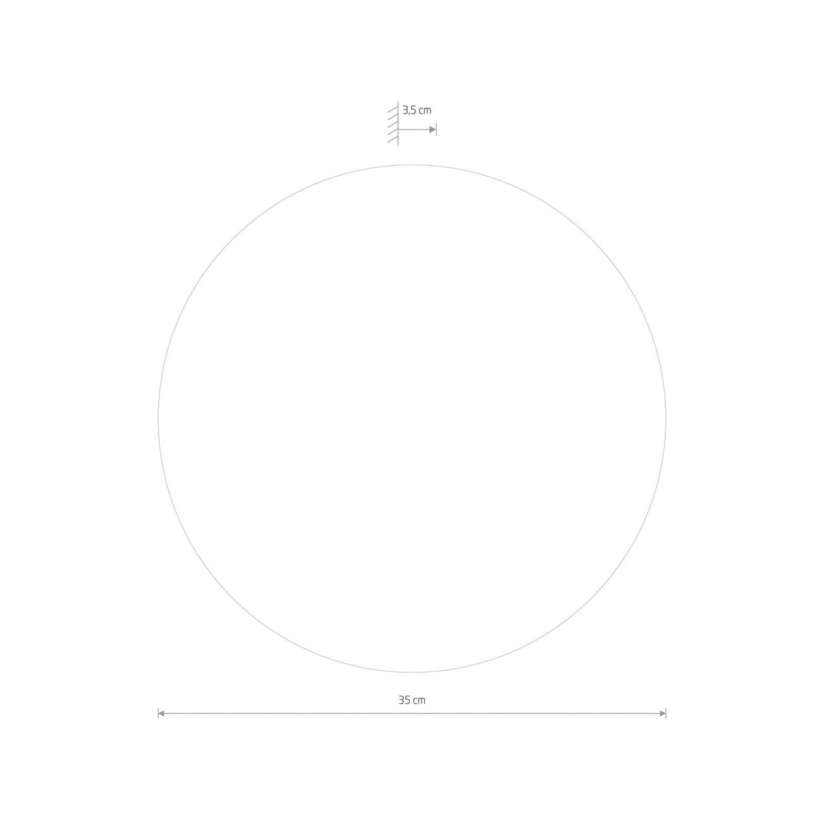 Applique murale LED Ring L en bois, doré, Ø 35 cm