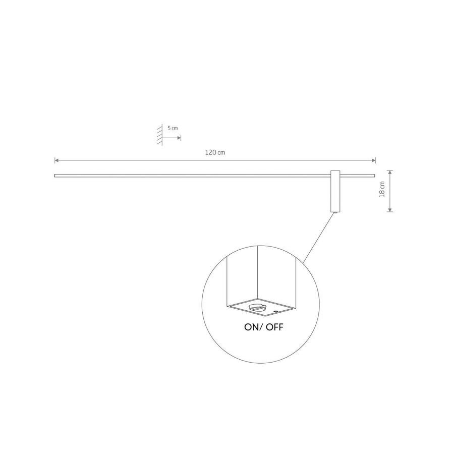 Applique murale LED Motifs L en aluminium, noir, hauteur 18 cm