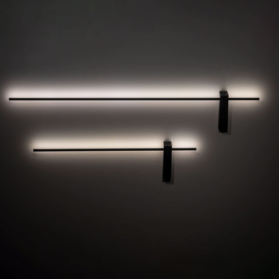 Applique murale LED Motifs L en aluminium, noir, hauteur 18 cm